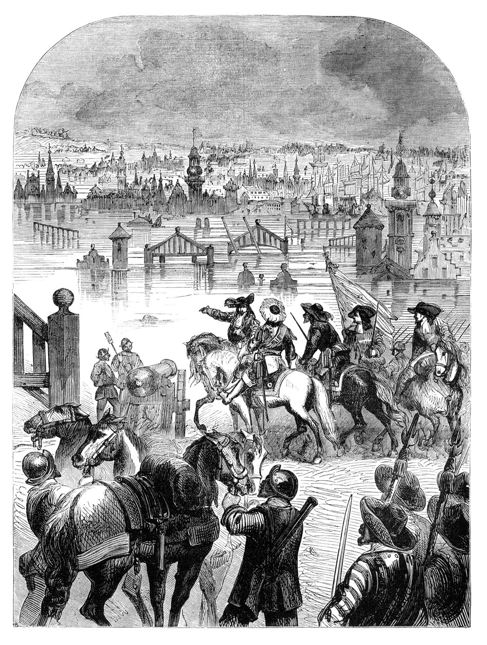 Amsterdamin tulva vuonna 1672 William III:n käskystä vuonna 1902 tekijältä Unbekannt