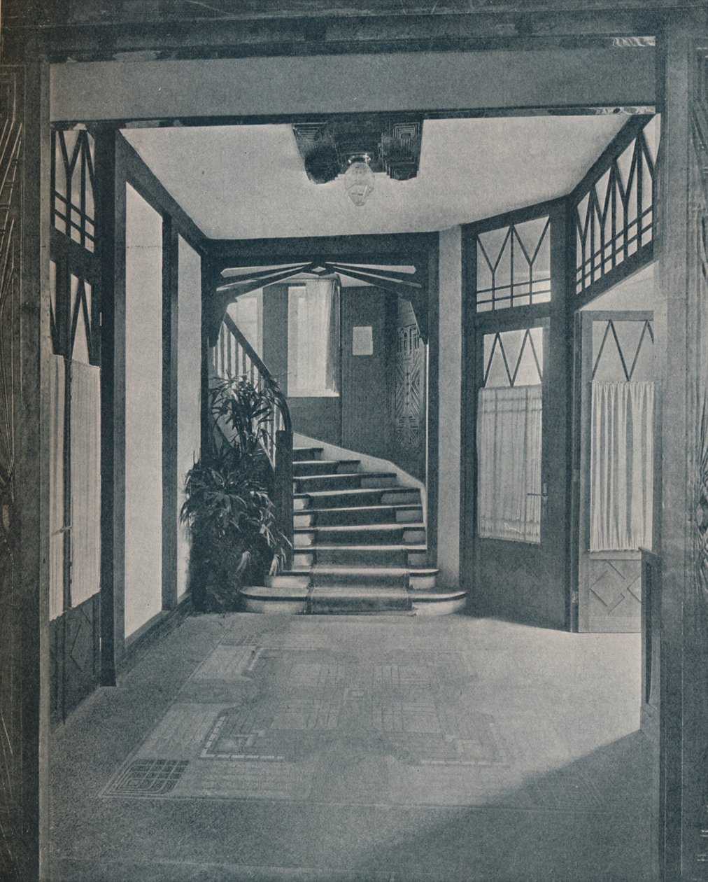 Peter Behrensin suunnittelema Behrens Housen lattia ja portaikko, 1901 tekijältä Unbekannt