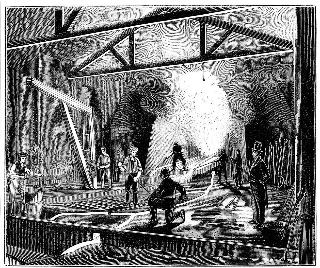 Valimo tai valutalo, Butterley Ironworks, Derbyshire, 1844 tekijältä Unbekannt