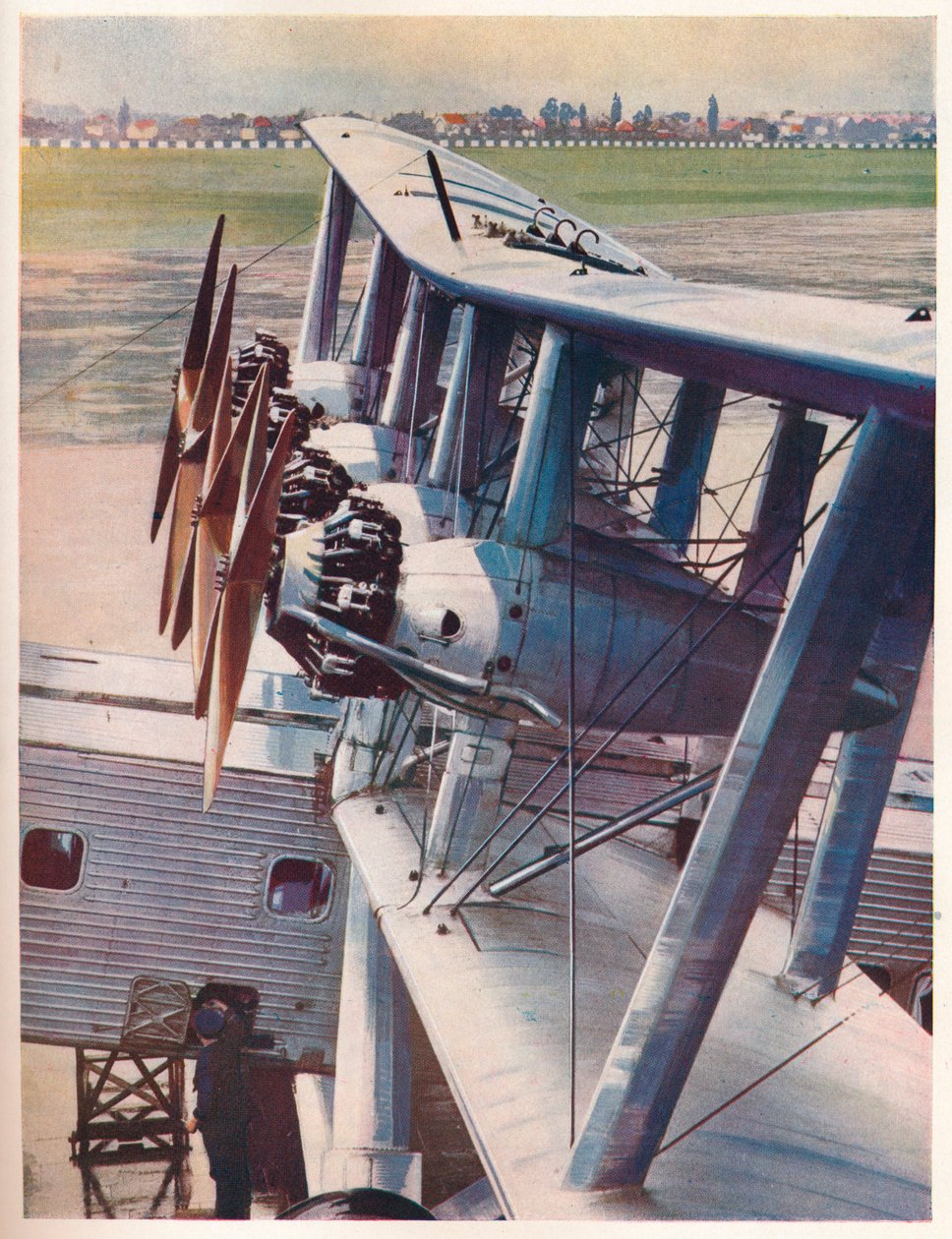 Imperial Airwaysin Scylla-aluksen neljä Bristol Jupiter -moottoria, c1936 c1937 tekijältä Unbekannt