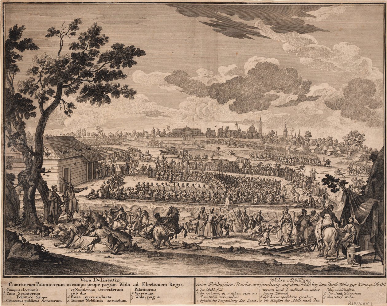 Augustus II:n vapaat vaalit Wolassa Varsovan ulkopuolella vuonna 1697, 1700 tekijältä Unbekannt