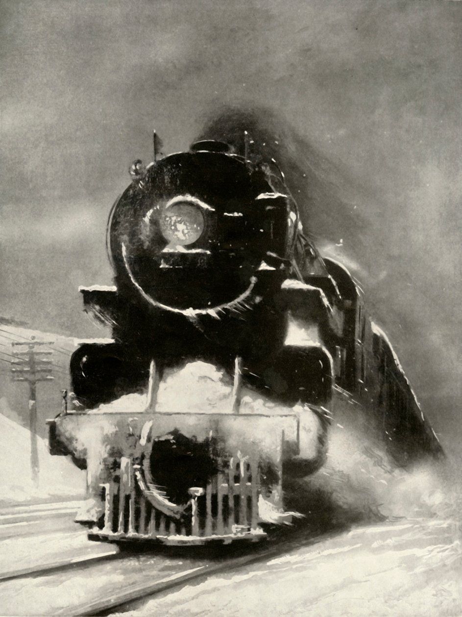 Myrskyn raivo ei tee vaikutusta tähän mammuttiveturiin, 1935. tekijältä Unbekannt