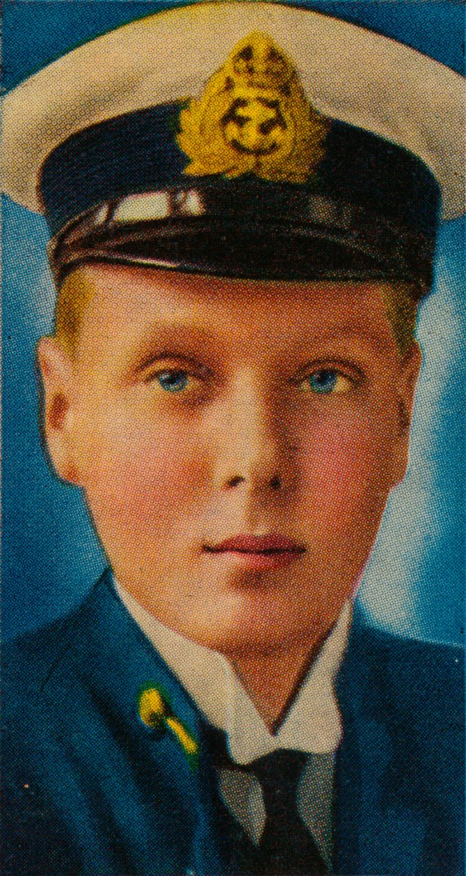 Tuleva kuningas Edward VIII, kun hän oli kadetti kuninkaallisessa laivastossa, c1907-c1910 1935 tekijältä Unbekannt