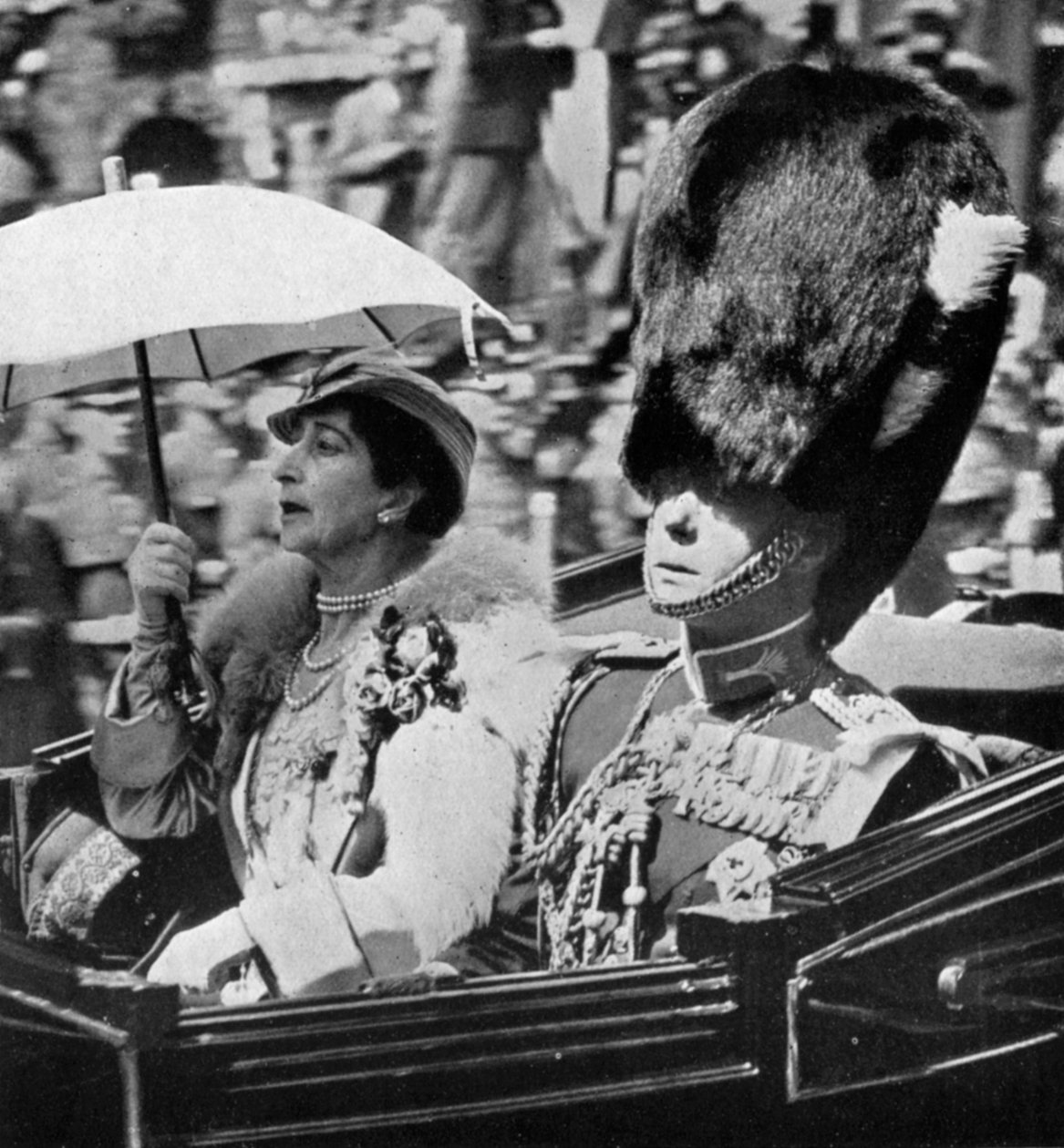 Tuleva kuningas Edward VII 1894-1972 ja Norjan kuningatar Maud 1869-1938, 1935 tekijältä Unbekannt