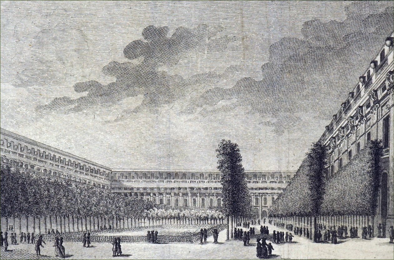 Palais Royalin puutarha Pariisissa. tekijältä Unbekannt