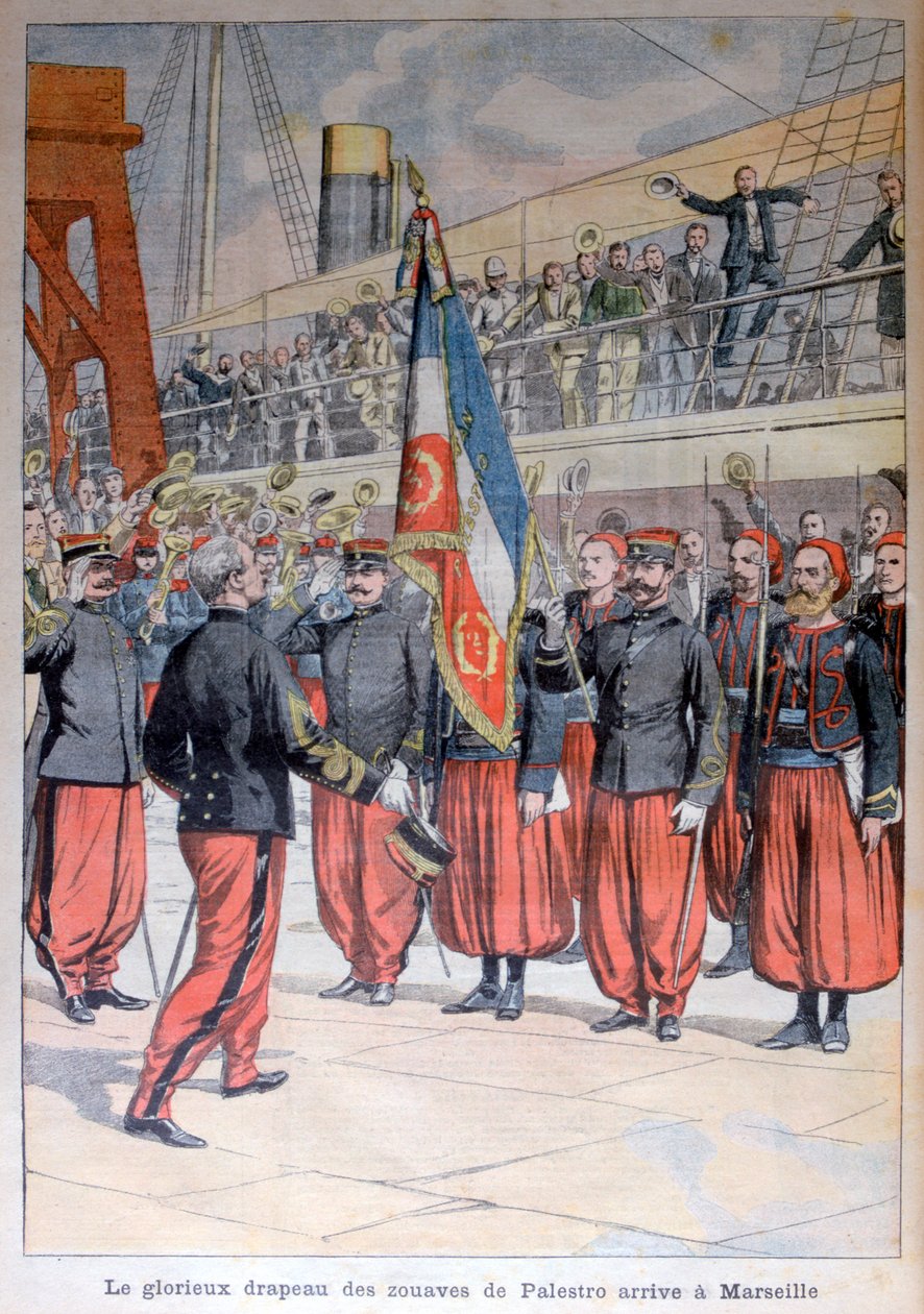 Palestron zouavejen loistava lippu saapuu Marseilleen, 1903 tekijältä Unbekannt