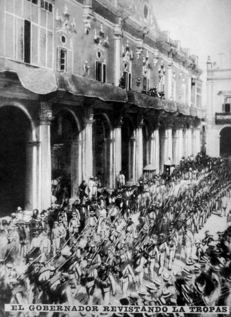 Kuvernööri tarkastamassa juuri saapuneita joukkoja, 1868, 1920-luvut tekijältä Unbekannt