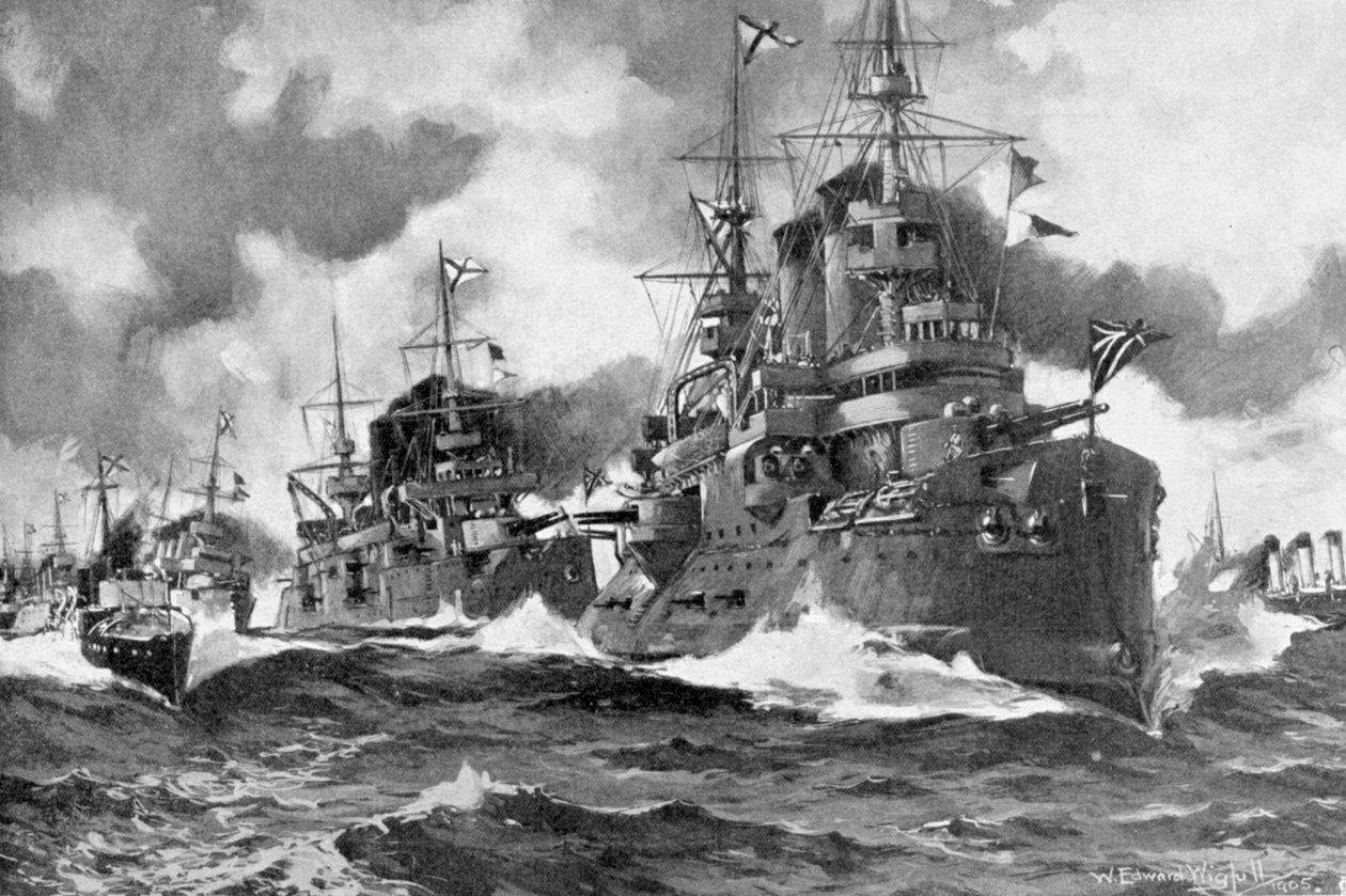Suuri venäläinen laivasto höyryämässä viimeistä kertaa, Venäjän ja Japanin sota, 1904 tekijältä Unbekannt