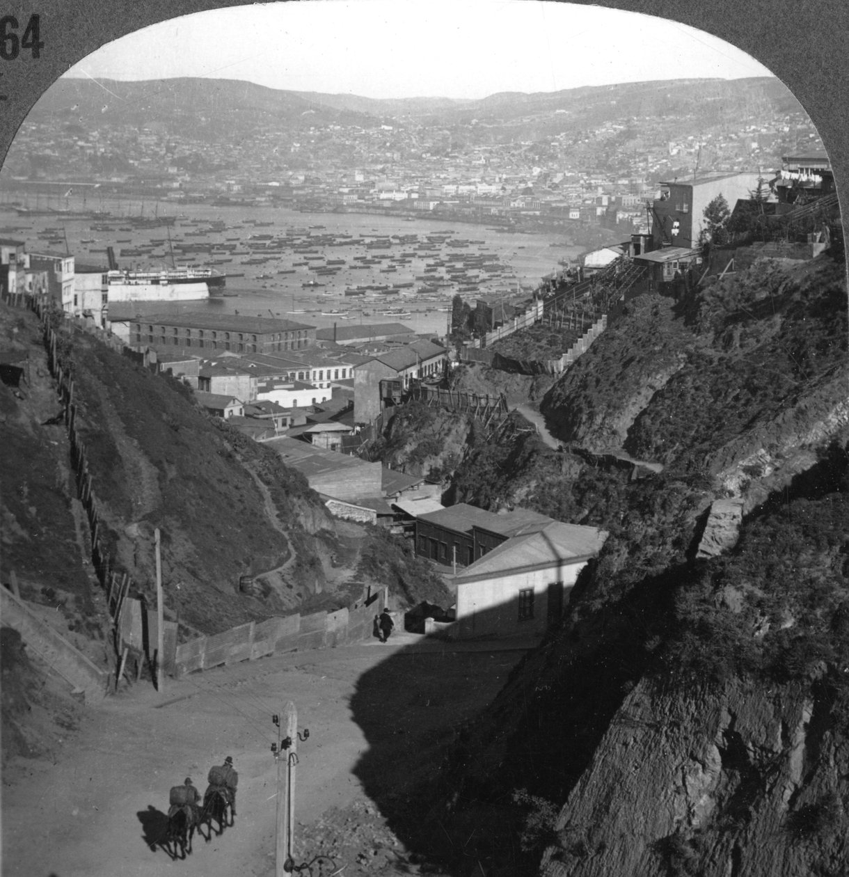 Valparaison satama ja kaupunki, Chile, 1900-luku tekijältä Unbekannt