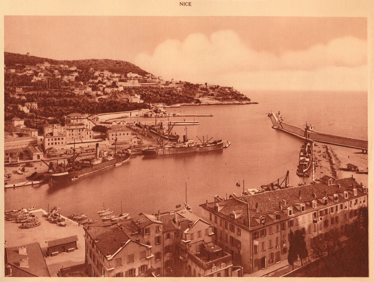 Sataman sisäänkäynti ja Mont-Boron, Nizza, 1930. tekijältä Unbekannt