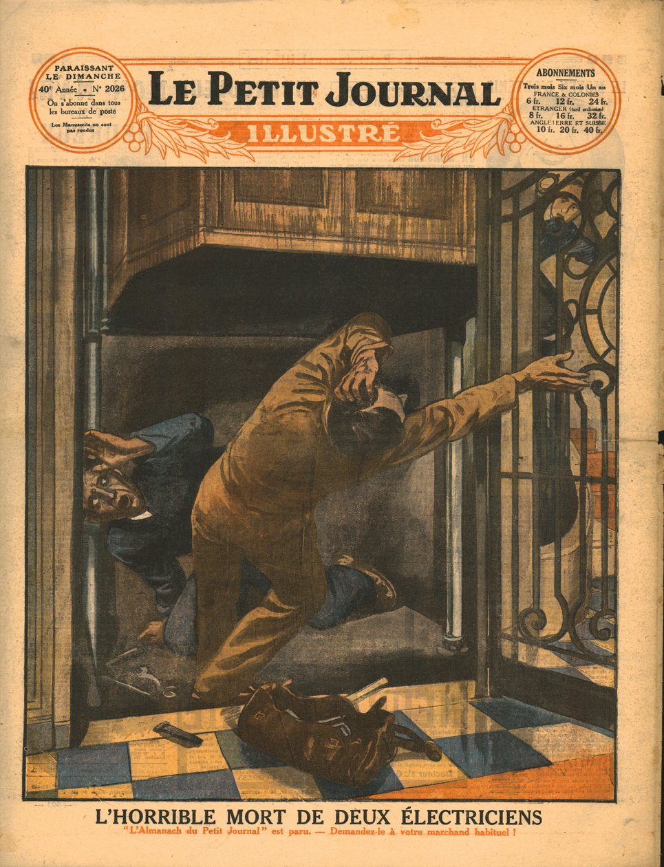 Kahden sähkömiehen kauhea kuolema, 1929. tekijältä Unbekannt