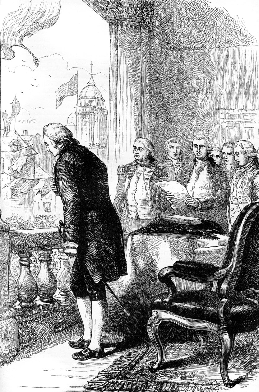 George Washingtonin asettaminen Yhdysvaltain presidentiksi, 1789 c1880 tekijältä Unbekannt