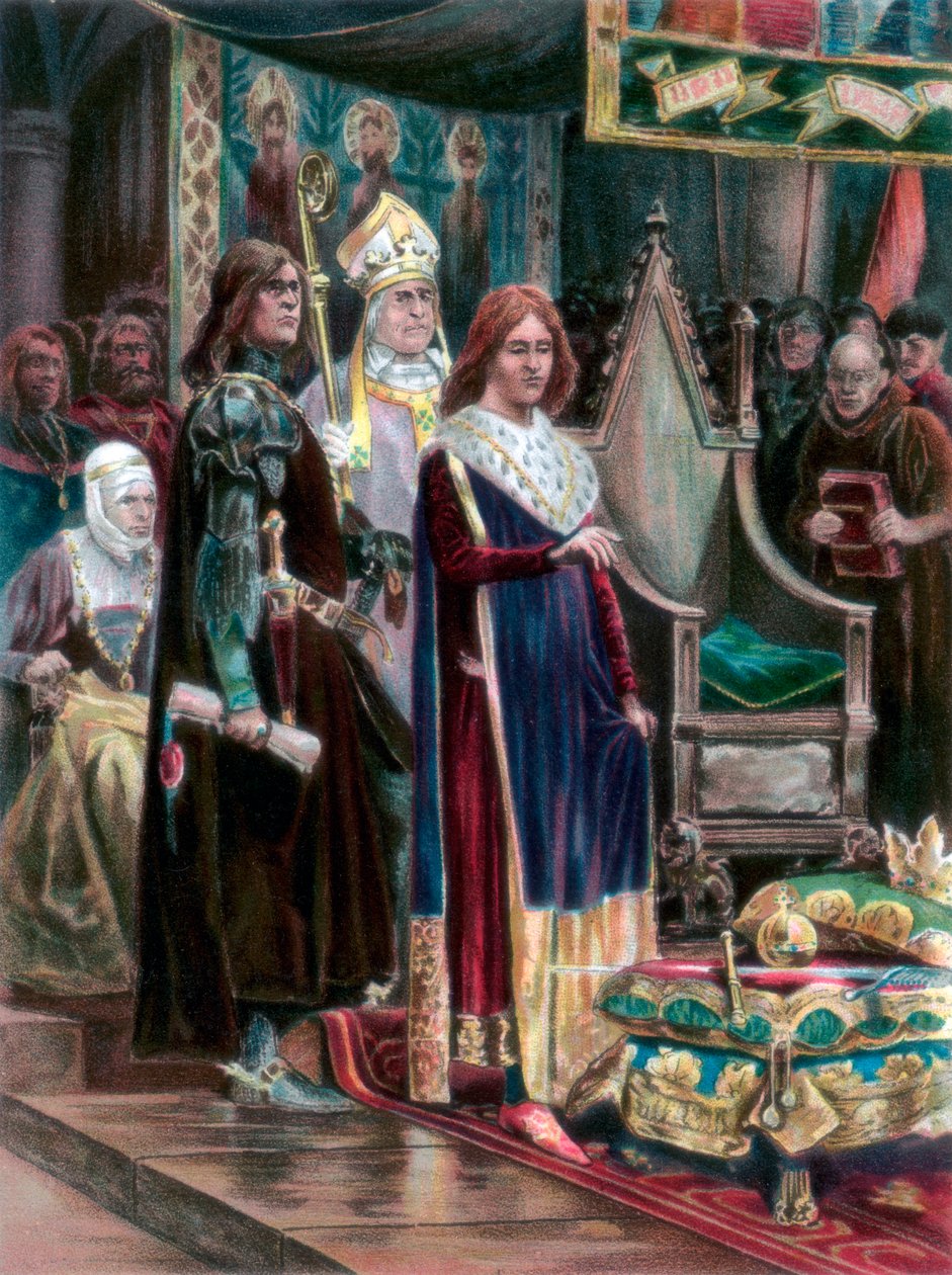 Edward III:n nimitys Palliumin kanssa, Westminster, kynttilänpäivä, 1327, 1902 tekijältä Unbekannt