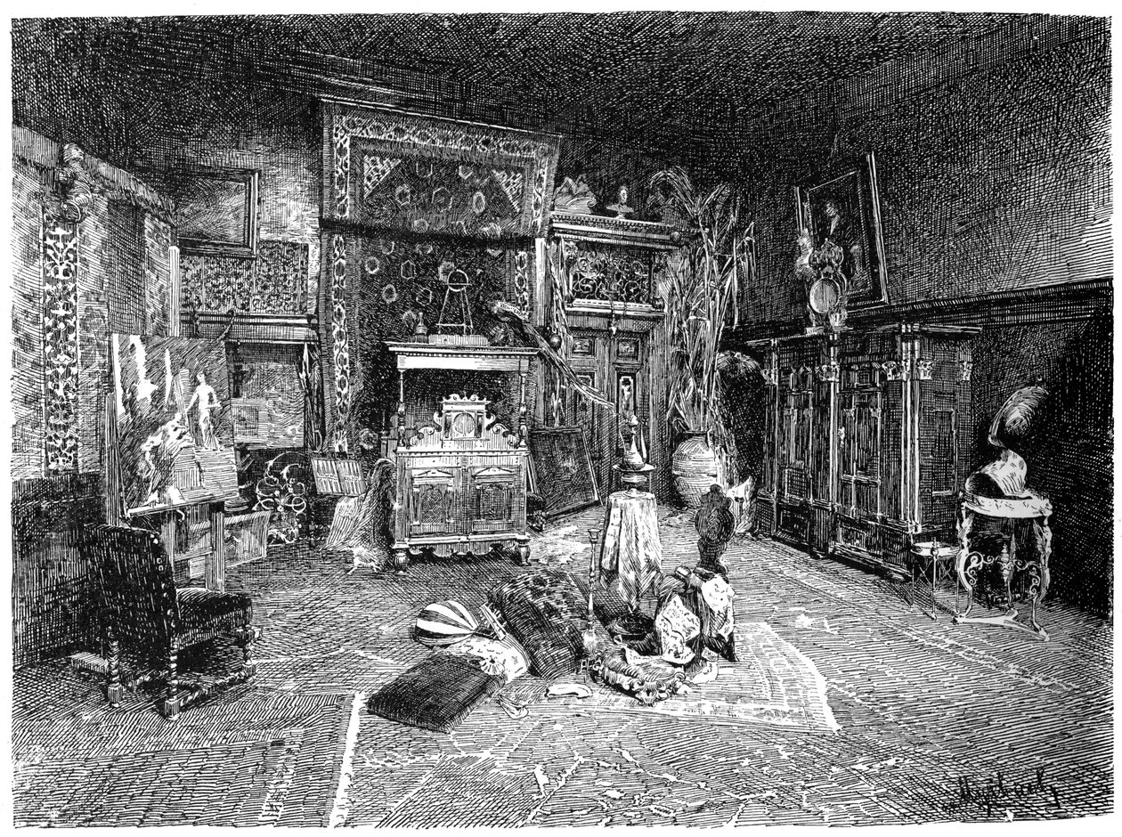 Hans Makartin pieni studio, Wien, Itävalta, 1880-1882 tekijältä Unbekannt