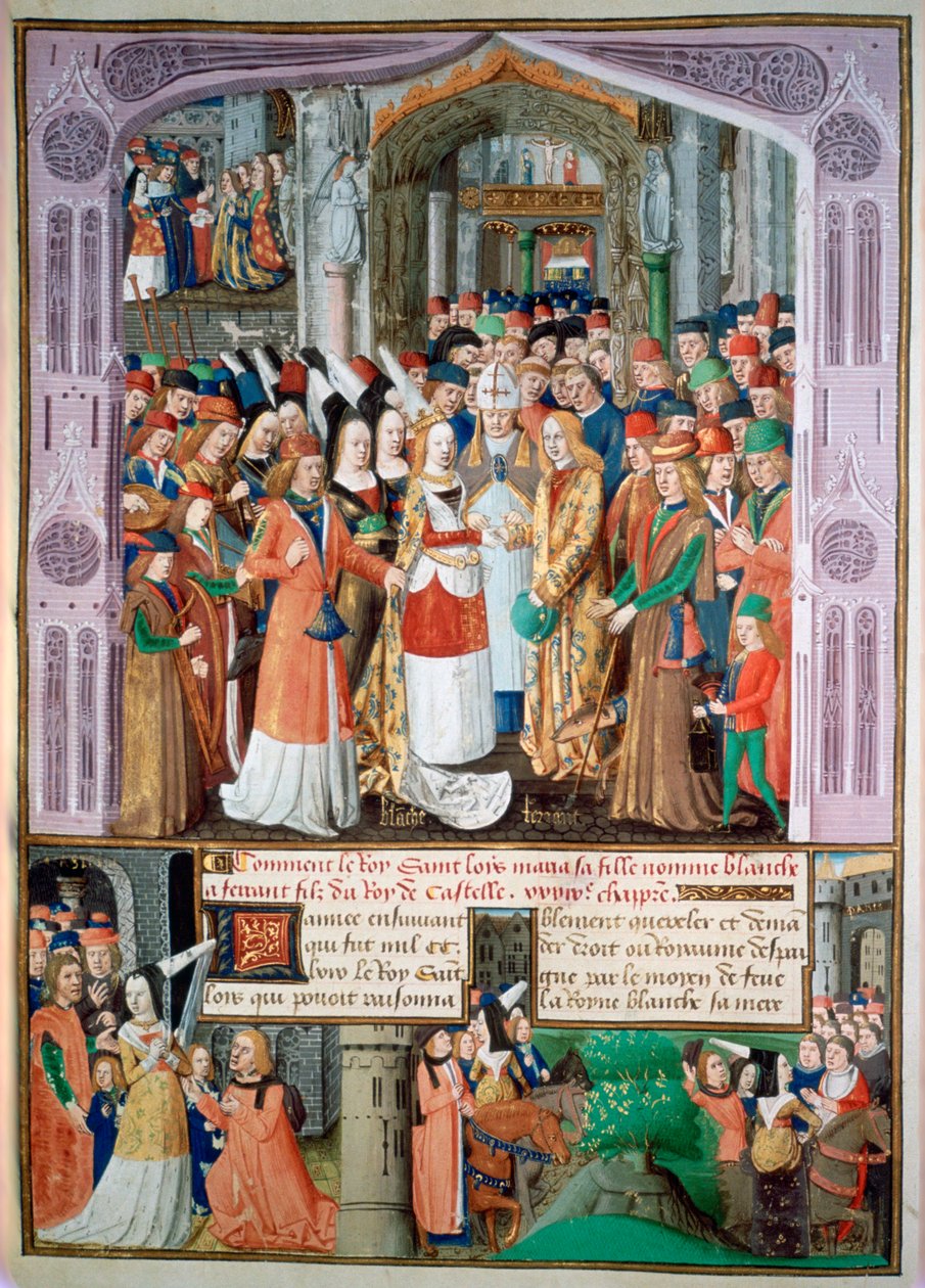 Blanchen ja Fernandon avioliitto, 1269, 1400-luku tekijältä Unbekannt