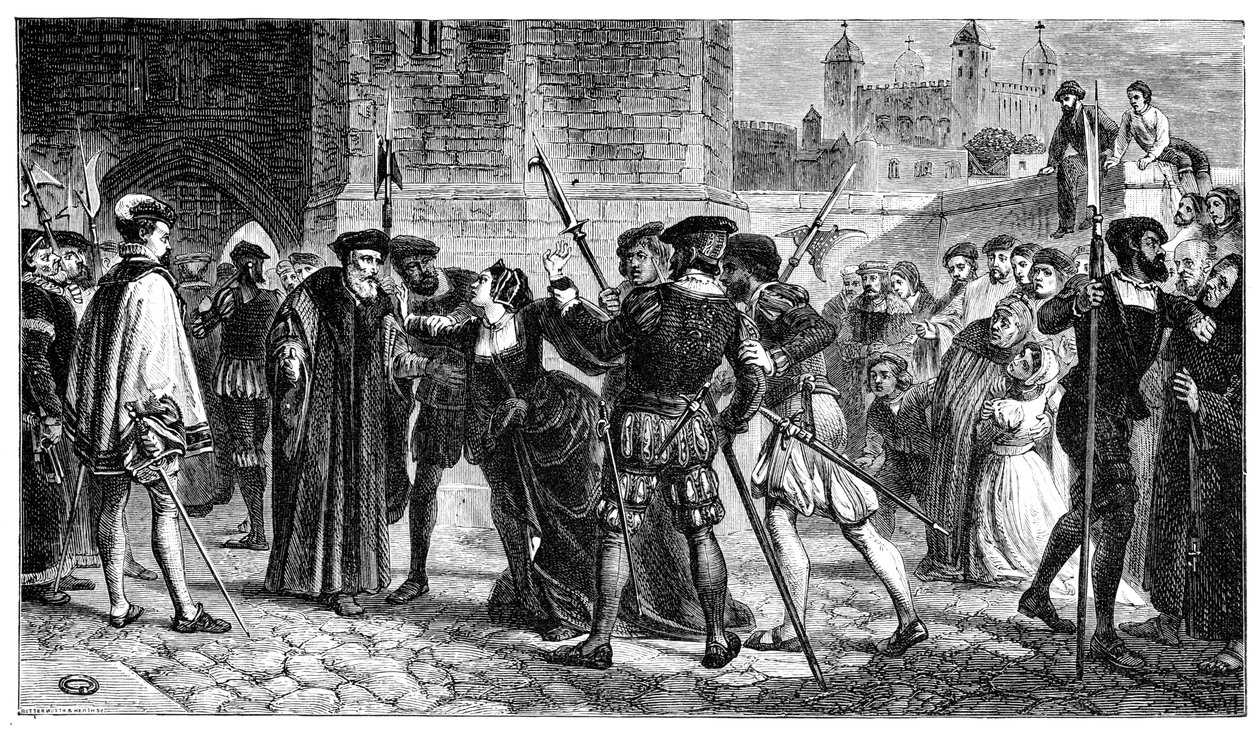Sir Thomas Moren 1478-1535 ja hänen tyttärensä Margaretin tapaaminen 1800-luvulla tekijältä Unbekannt