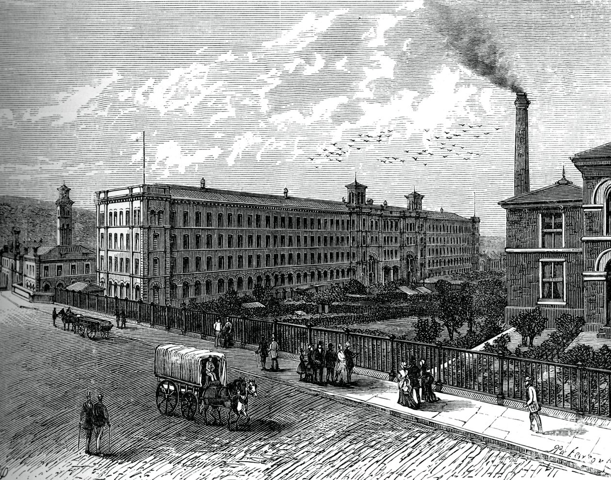 Saltairen tehdas, 1880 tekijältä Unbekannt