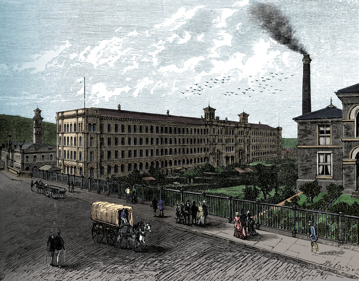 Saltairen tehdas, 1880 tekijältä Unbekannt