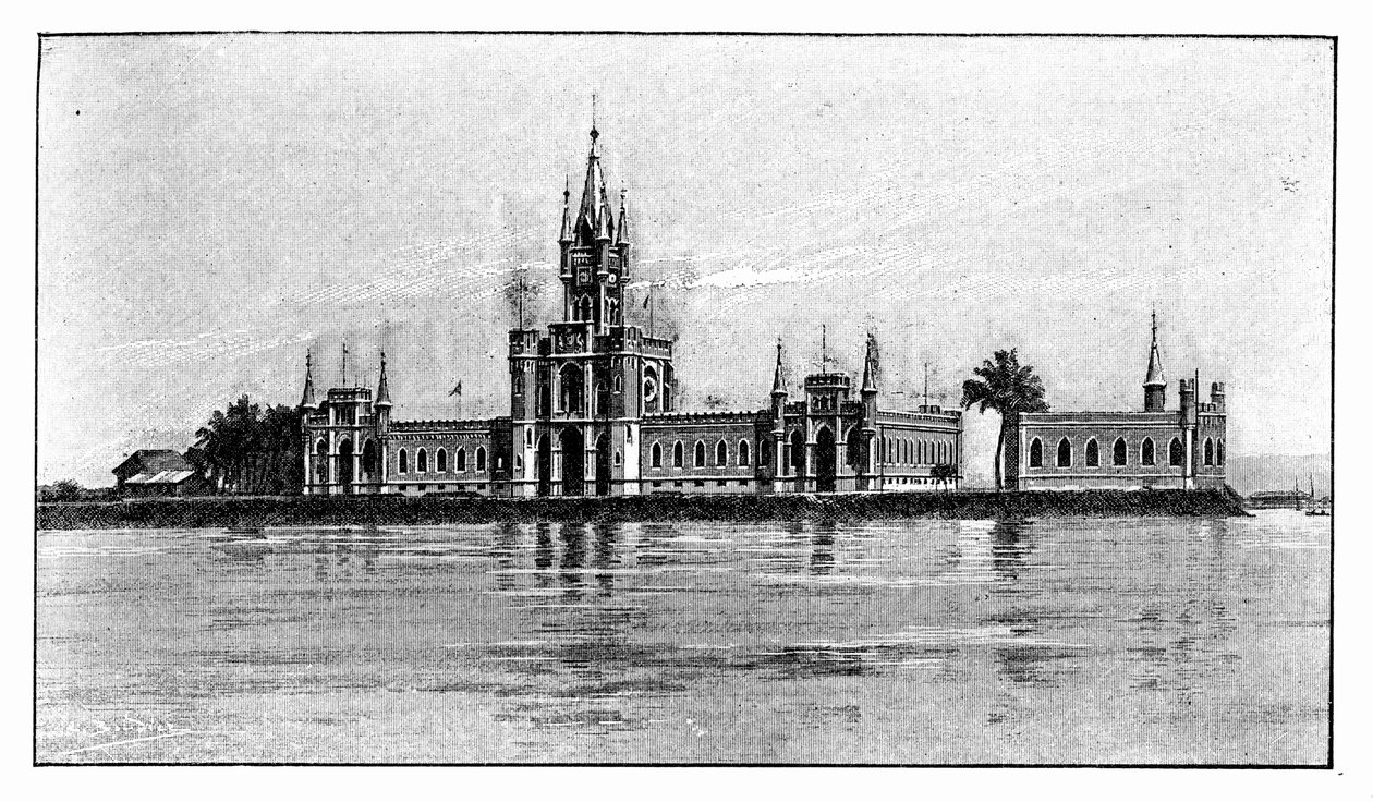 Pienoispalatsi Fiscal Islandilla, Guanabara Bay, Brasilia, 1895 tekijältä Unbekannt