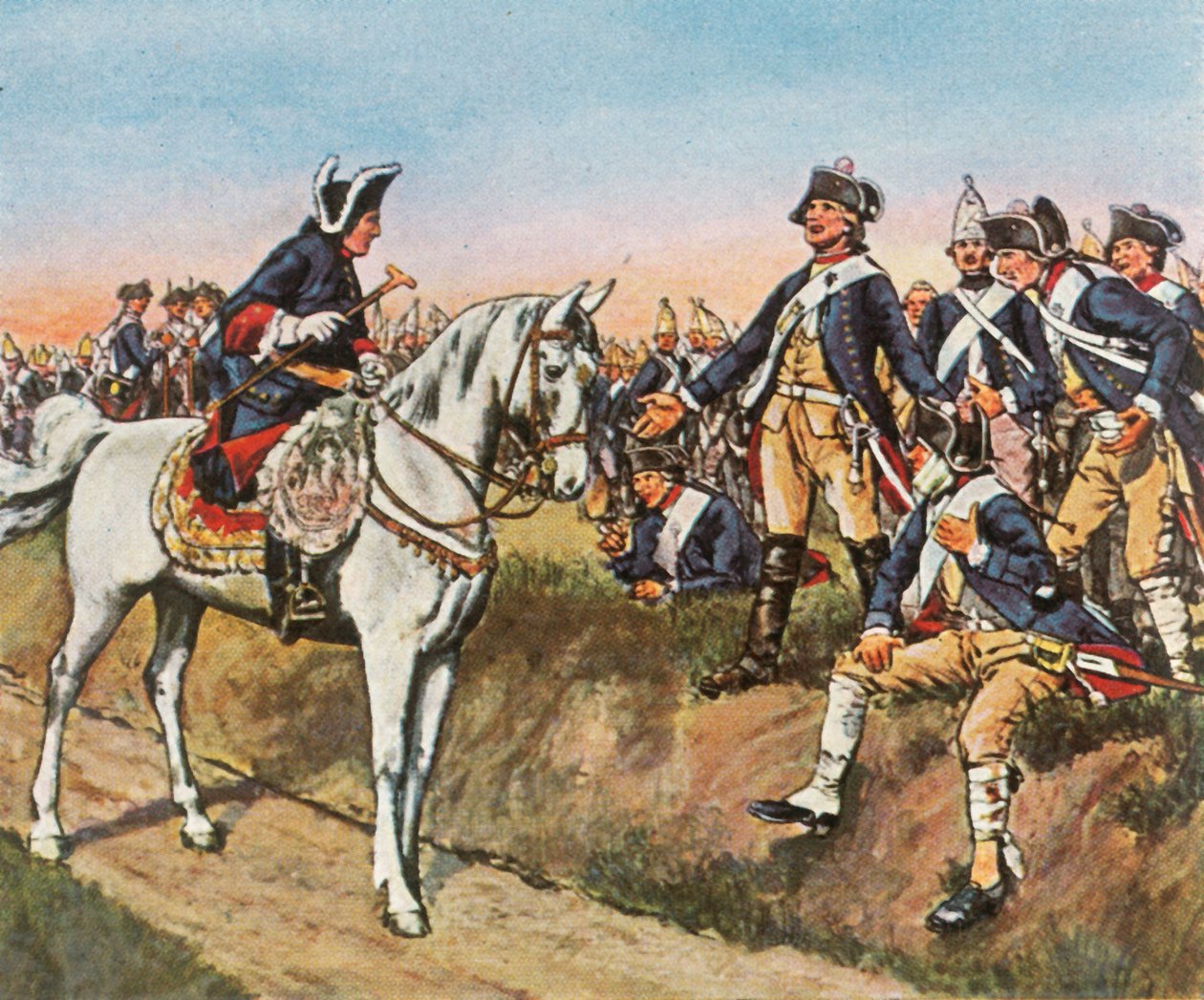 Hochkirchin hyökkäyksen jälkeisenä aamuna 14.10.1758, 1936. tekijältä Unbekannt