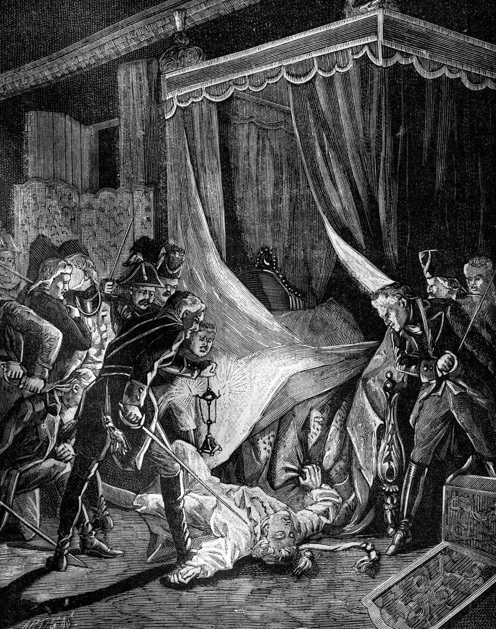 Venäjän tsaari Paavali I:n murha maaliskuussa 1801 1882-1884 tekijältä Unbekannt