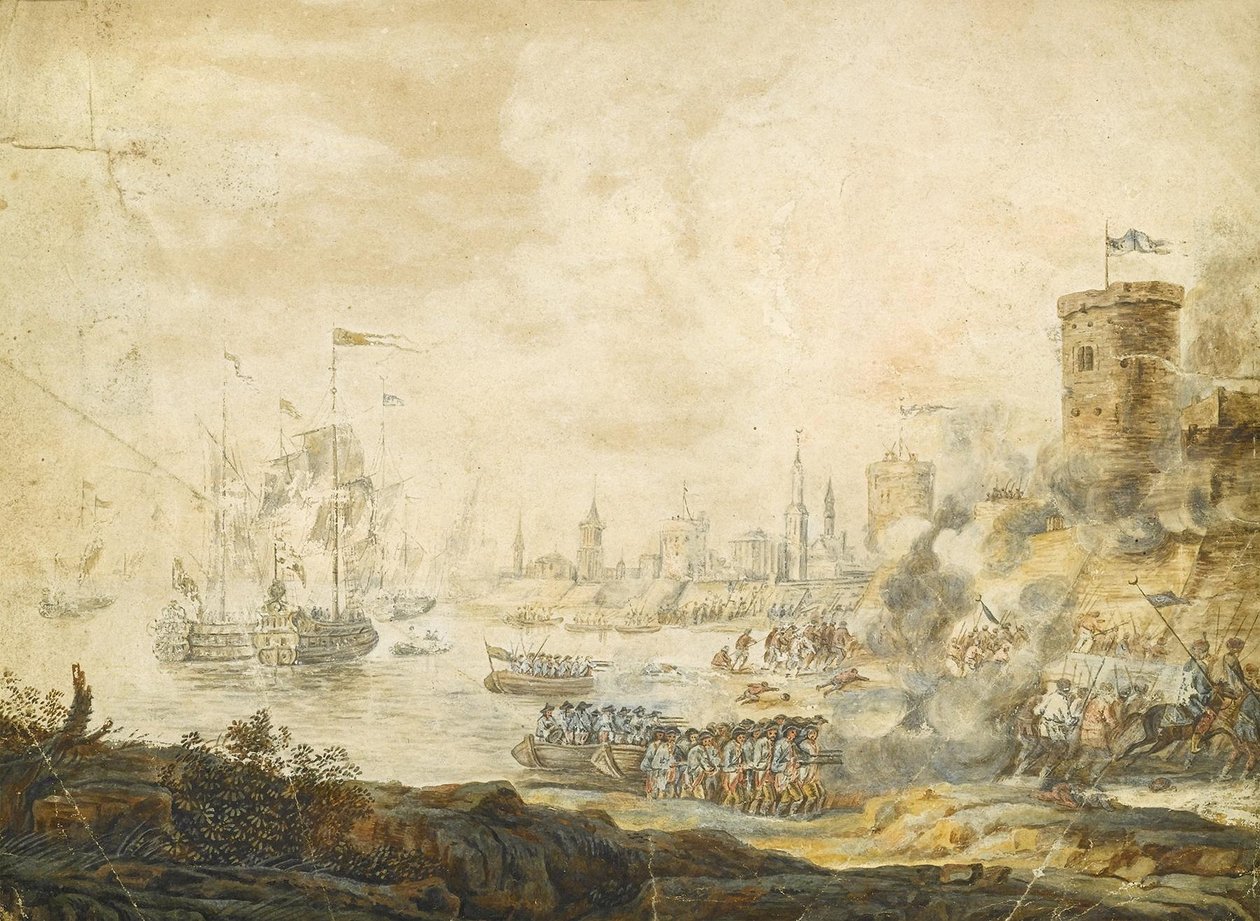 Chesman meritaistelu 5. heinäkuuta 1770, 1700-luvulla tekijältä Unbekannt