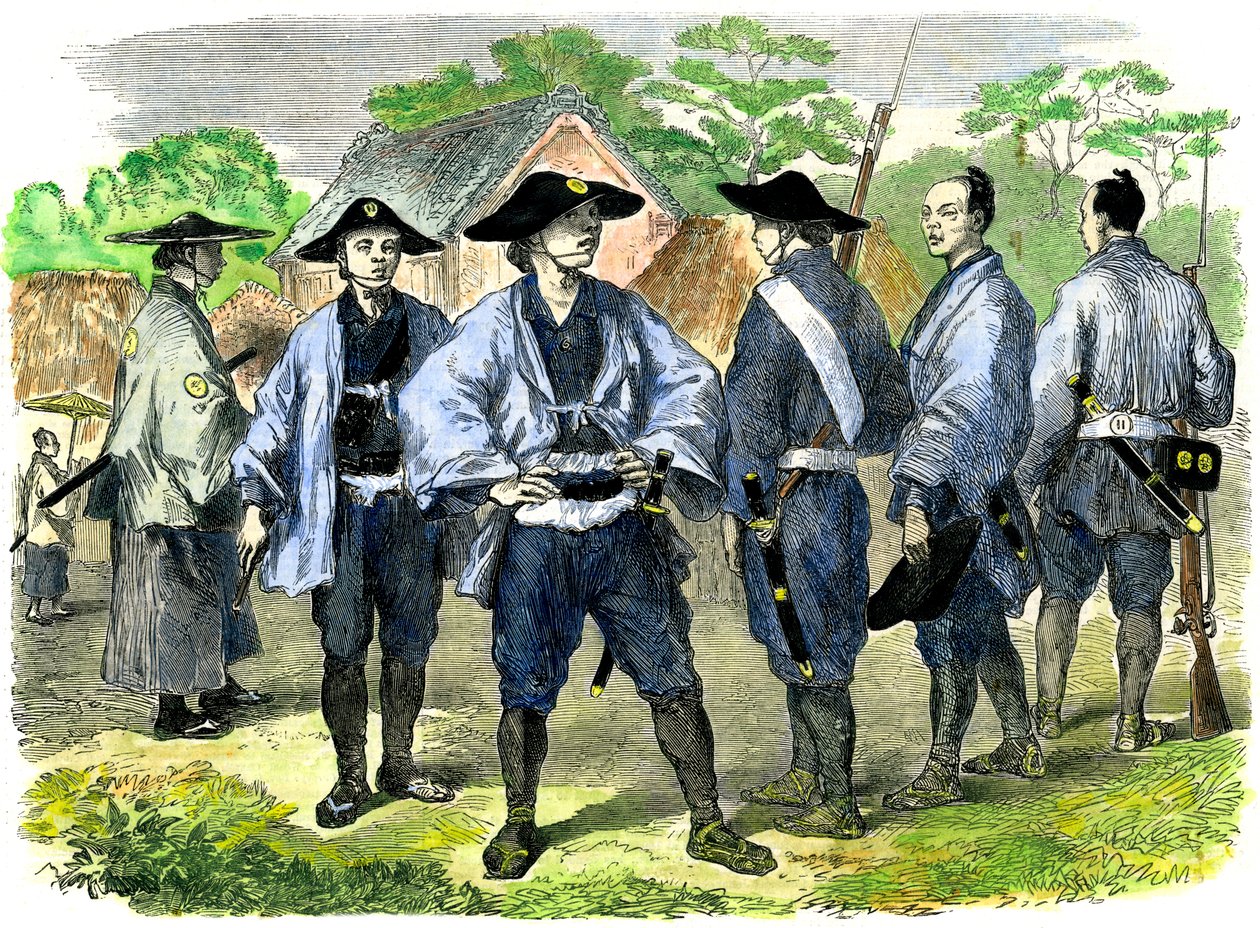 Japanin jalkaväen uusi maksu, 1800-luku tekijältä Unbekannt