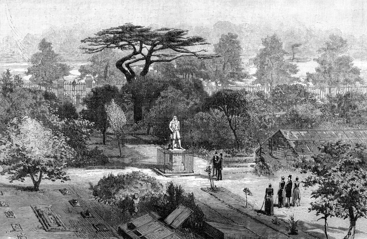 Vanha fyysinen puutarha, Chelsea, 1890 tekijältä Unbekannt