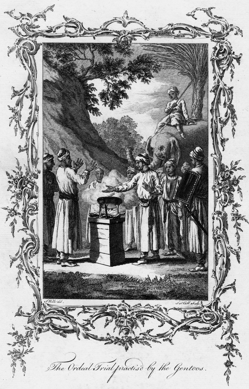 Gentoosien harjoittama koettelemus, c1770 tekijältä Unbekannt