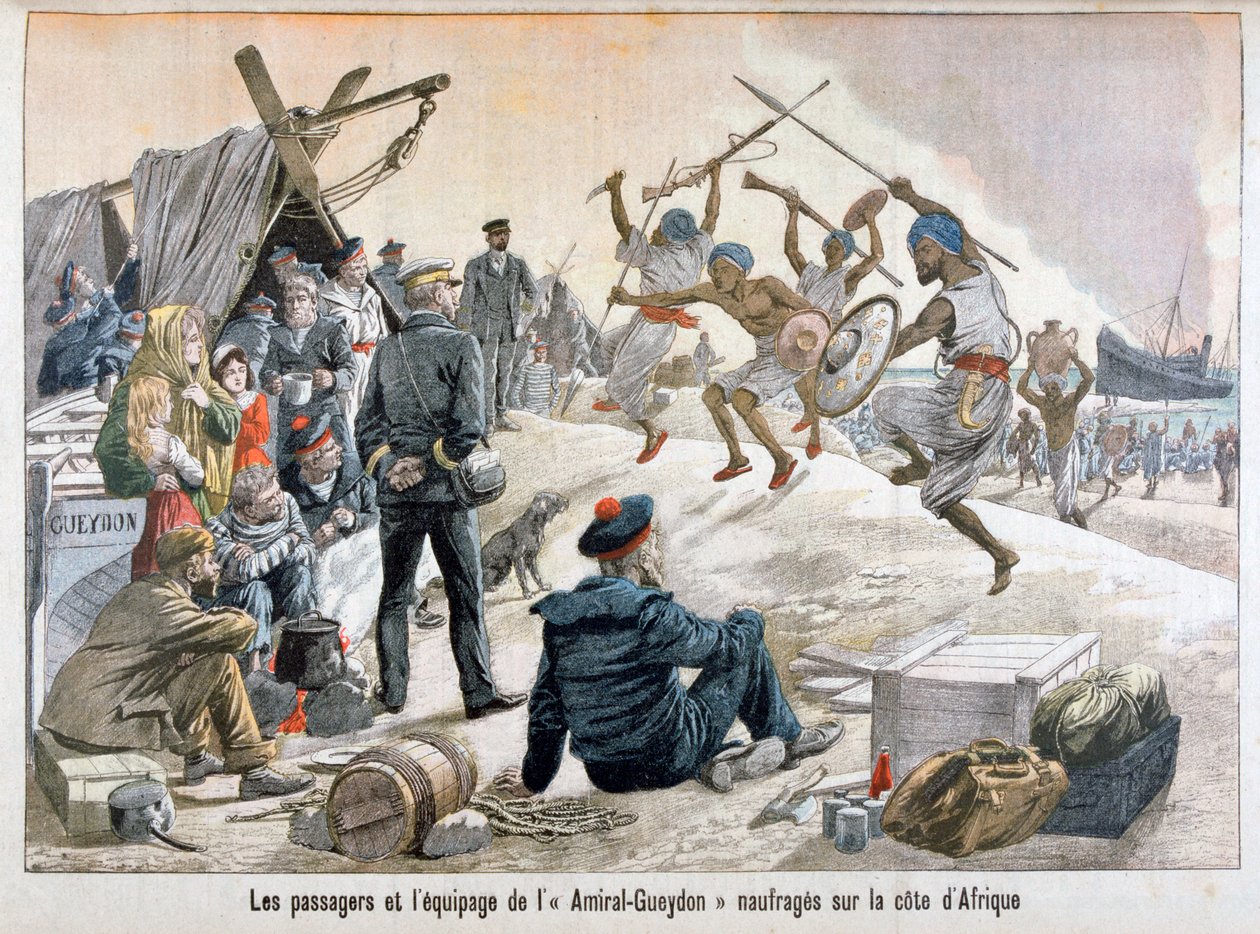 Admiral Gueydonin matkustajat ja varusteet haaksirikkoutuivat Afrikan rannikolla, 1903 tekijältä Unbekannt