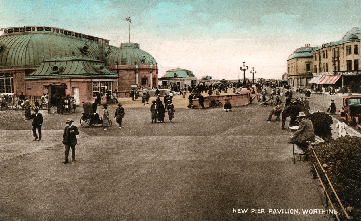 Paviljonki laiturilla, Worthing, West Sussex, 1900-luvun alku tekijältä Unbekannt