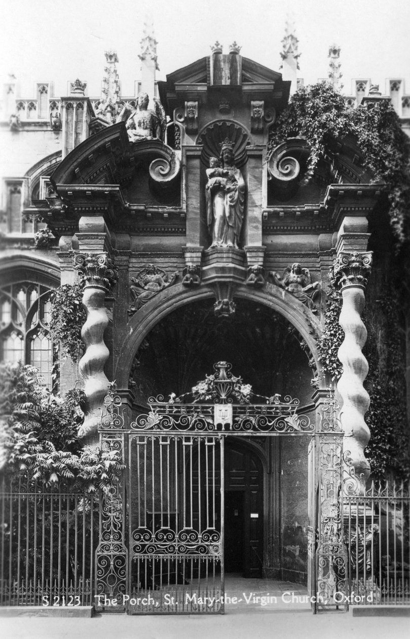 St Mary the Virgin Churchin kuisti, Oxford, Oxfordshire, 1900-luvun alku tekijältä Unbekannt