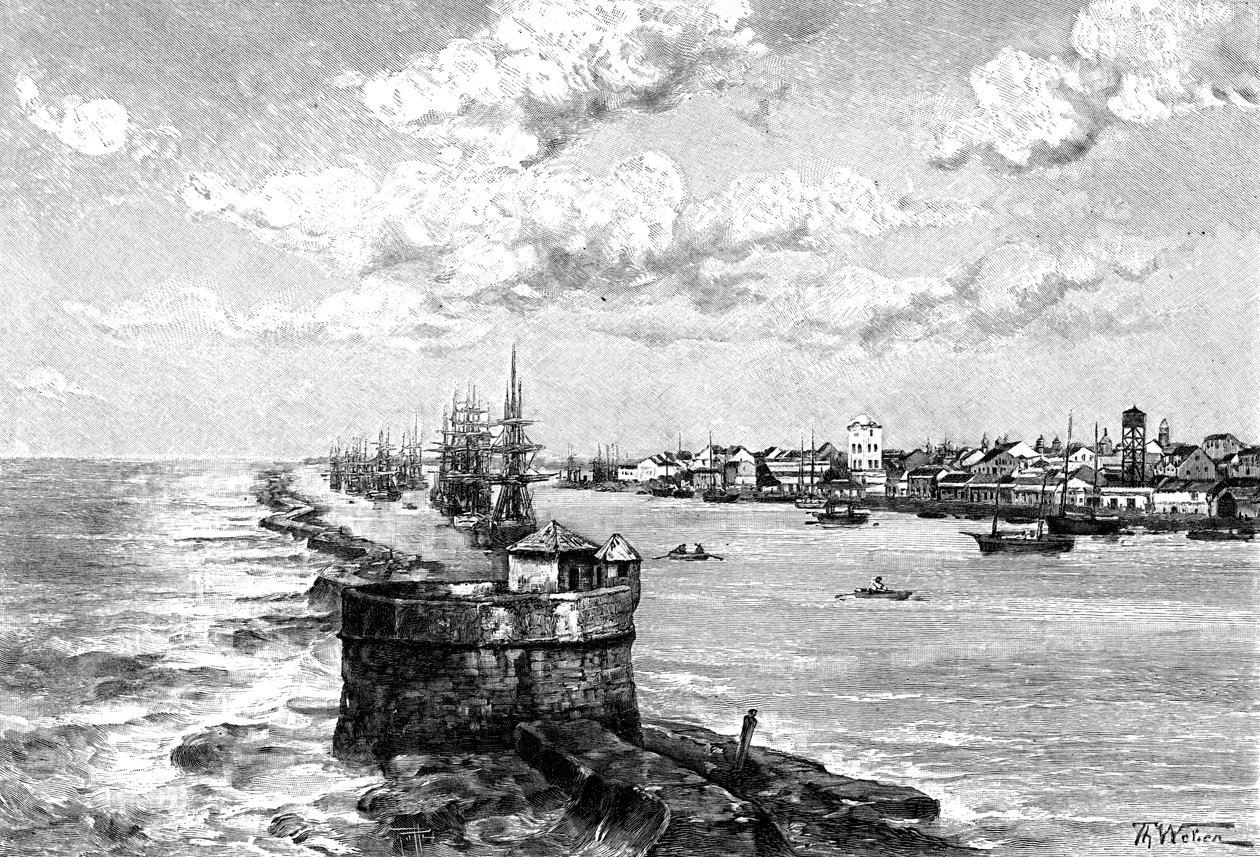 Recifen satama, Brasilia, 1895 tekijältä Unbekannt