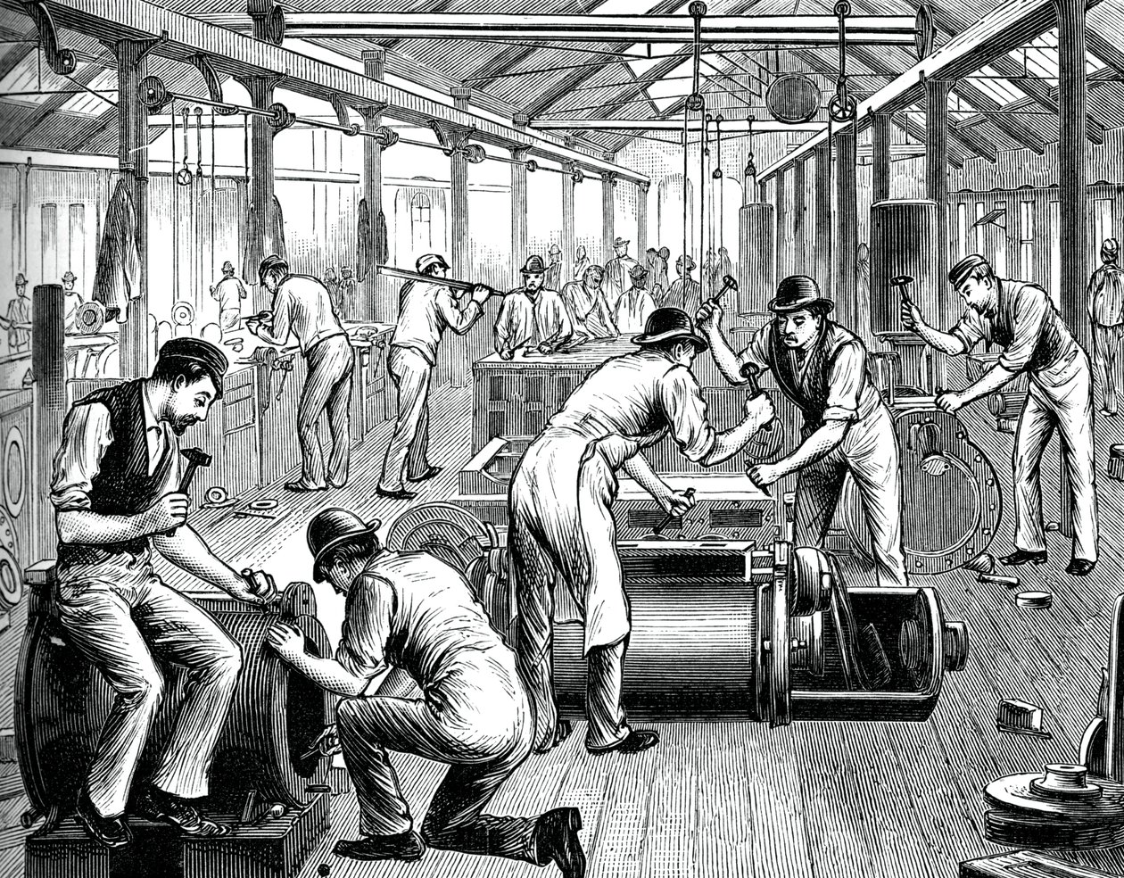 Pumppuliike Cornwallin tehtaalla, c1880 tekijältä Unbekannt