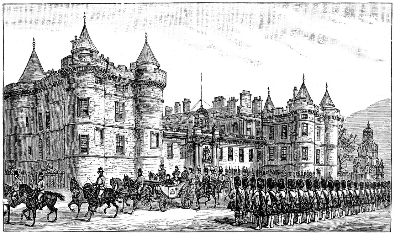 Kuningatar lähtee Holyrood Palacesta, Edinburghista, 1886, 1900 tekijältä Unbekannt
