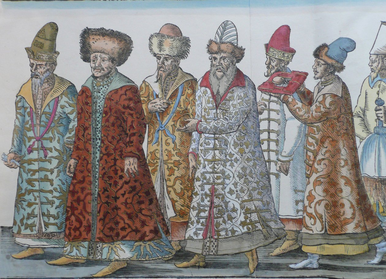 Moskovan hallitsijat. Suurruhtinas Ivan III, Vasili III Ivanovitš, Ivan IV Kamala ja heidän Ambansa tekijältä Unbekannt