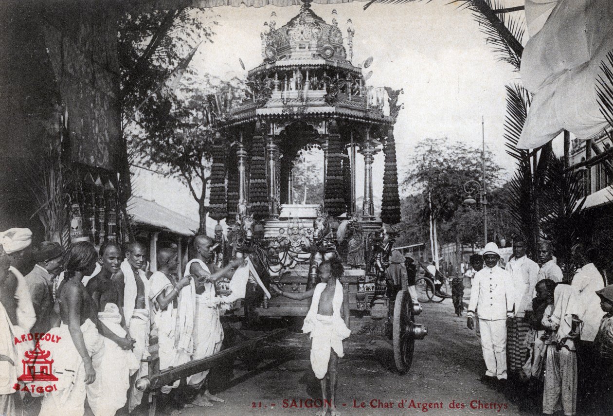 Chettiarien hopeiset vaunut, Saigon, Vietnam, 1912 tekijältä Unbekannt