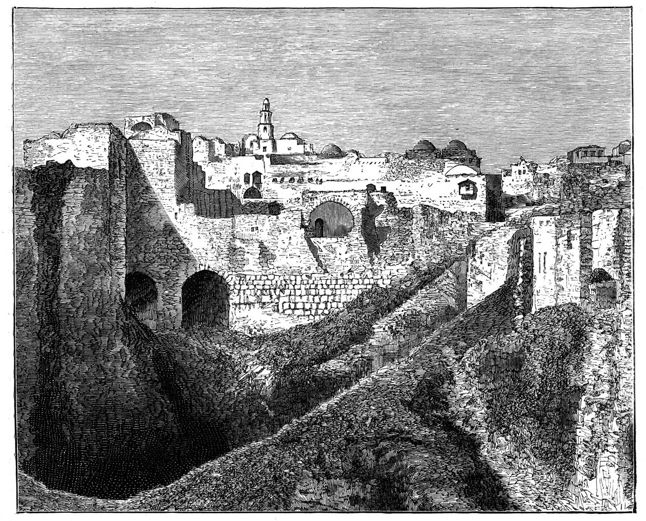 Jerusalemin etelävallit, c1890 tekijältä Unbekannt