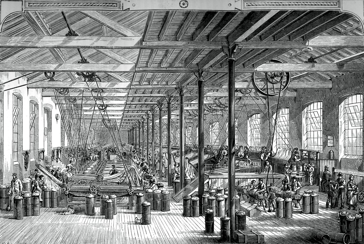 Shadwellin köysitehtaan kehruuhuone, c1880 tekijältä Unbekannt