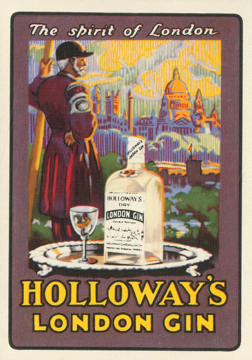 Lontoon henki - Holloways London Gin, 1930-luku. tekijältä Unbekannt