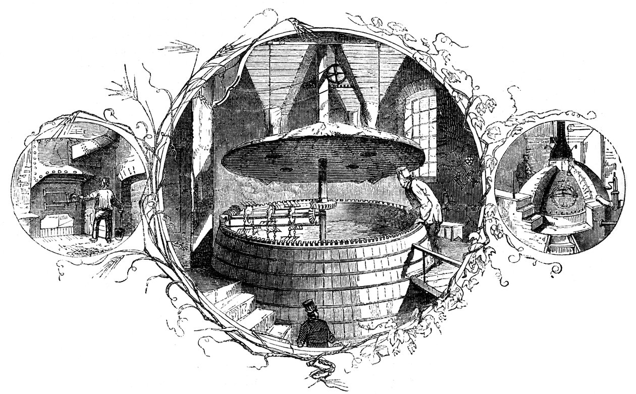 Kivenreikä, mash tun ja kupari, 1886 tekijältä Unbekannt
