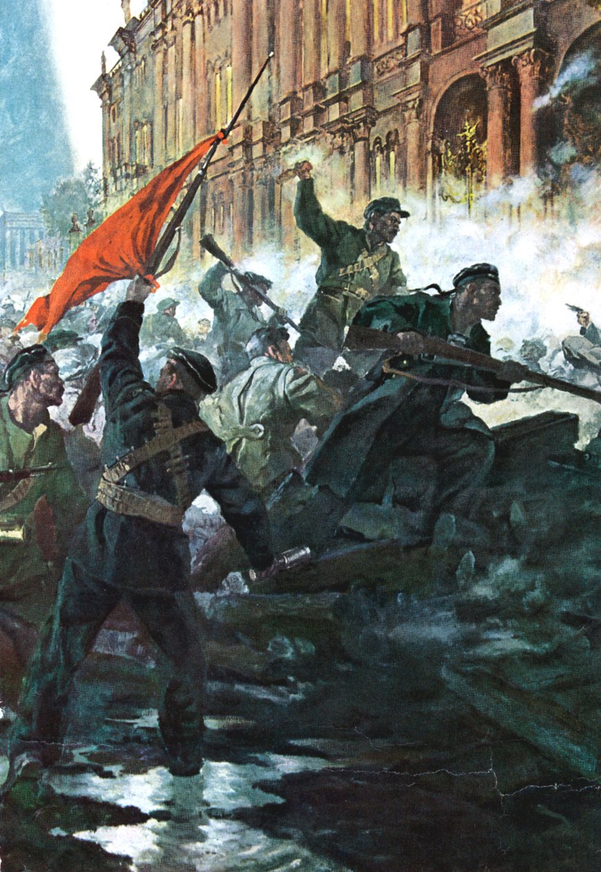 Talvipalatsin myrsky, Pietari, Venäjän vallankumous, lokakuu 1917 tekijältä Unbekannt