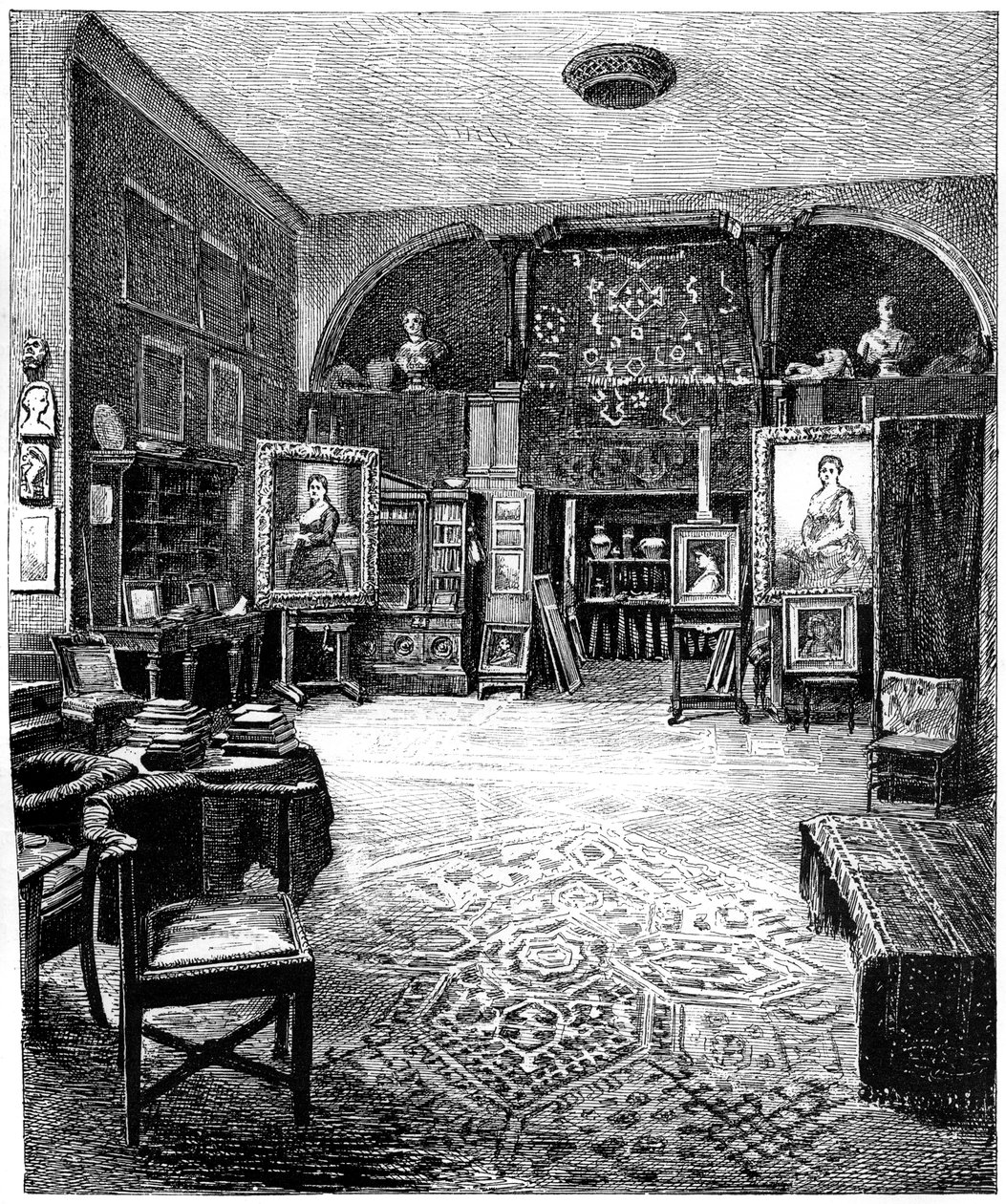 Sir Frederic Leightonin studio, 1880-1882 tekijältä Unbekannt