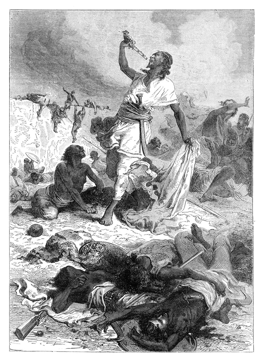 Theodoren itsemurha, Magdala, Etiopia, 1868 1800-luvun loppu tekijältä Unbekannt