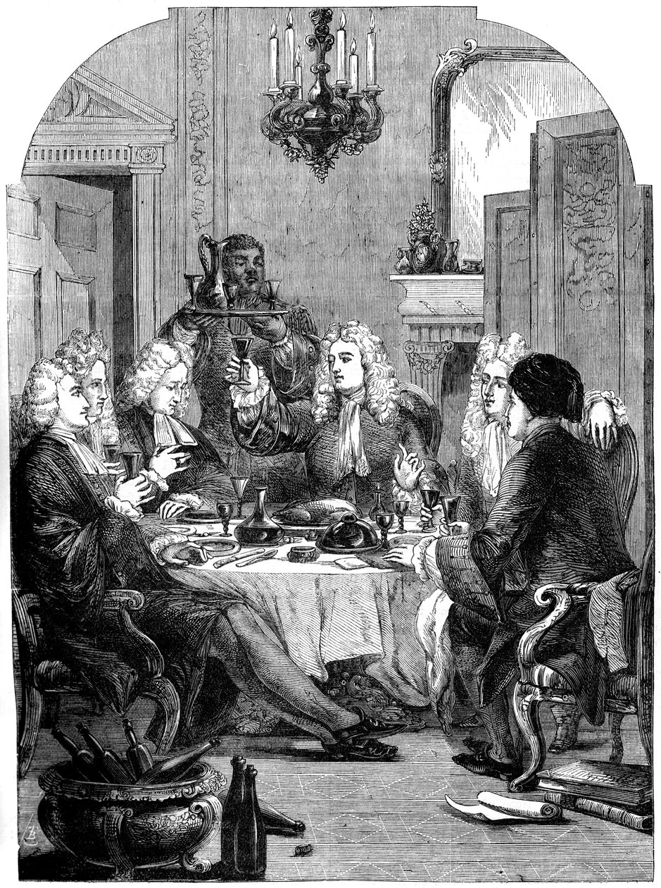 Illallisjuhlat St Johnsissa, Windsorissa, 1700-luvulla, 1800-luvulla tekijältä Unbekannt