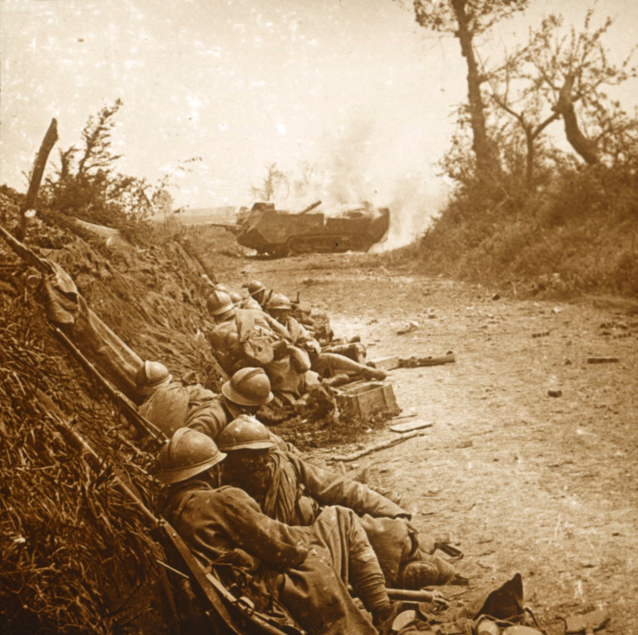 Courcellesin valloitus Pohjois-Ranskassa kesäkuussa 1918 tekijältä Unbekannt