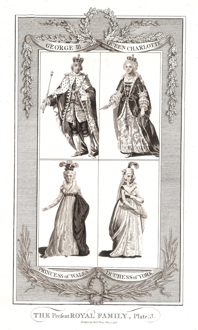 Silloinen nykyinen kuninkaallinen perhe Julkaissut 9. toukokuuta 1795, Alexander Hogg tekijältä Unbekannt
