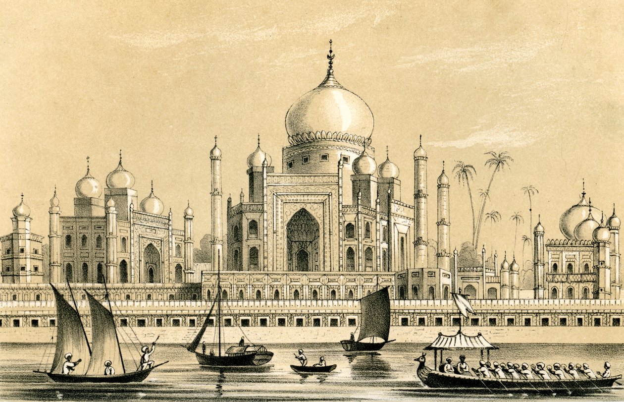 Akbar Khanin suosikkisulttaanin hauta Agrassa, 1847 tekijältä Unbekannt