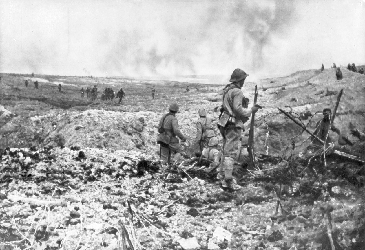 Champagnen juoksuhaudot, Ranska, 1914 tekijältä Unbekannt
