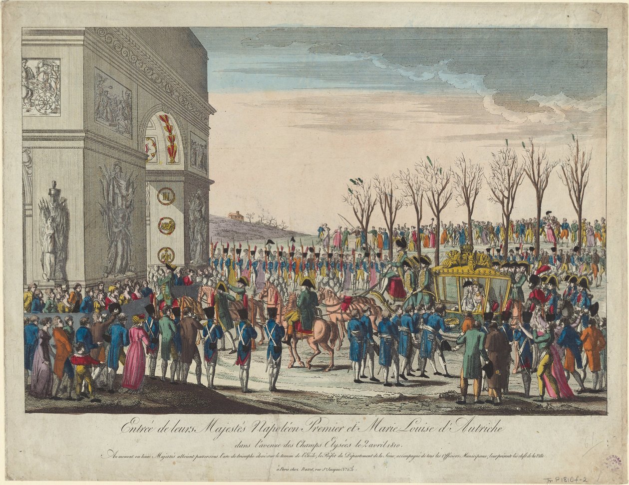 Napoleonin ja Marie-Louisen hääkulkue Champs Elysées
